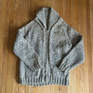 Vintage Men’s XL wool Cowichan Zip sweater
